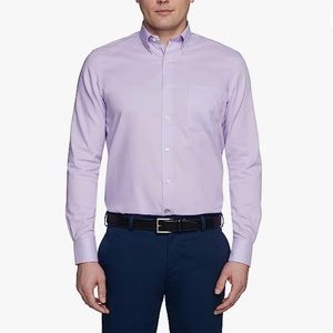 Tommy Hilfiger Men’s Long Sleeve Regular Fit Non Iron Button Down Collar Shirt